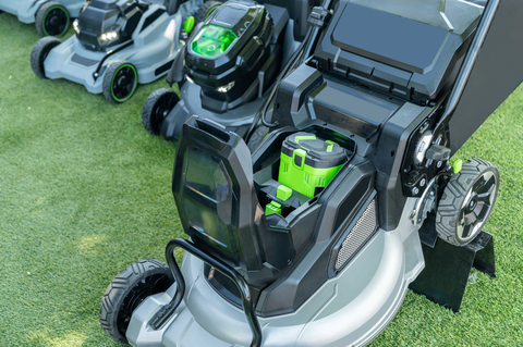 Battery operated lawn mower