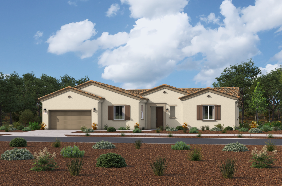 exterior of single-story home with neutral paint
