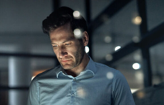 Business man working tablet digital