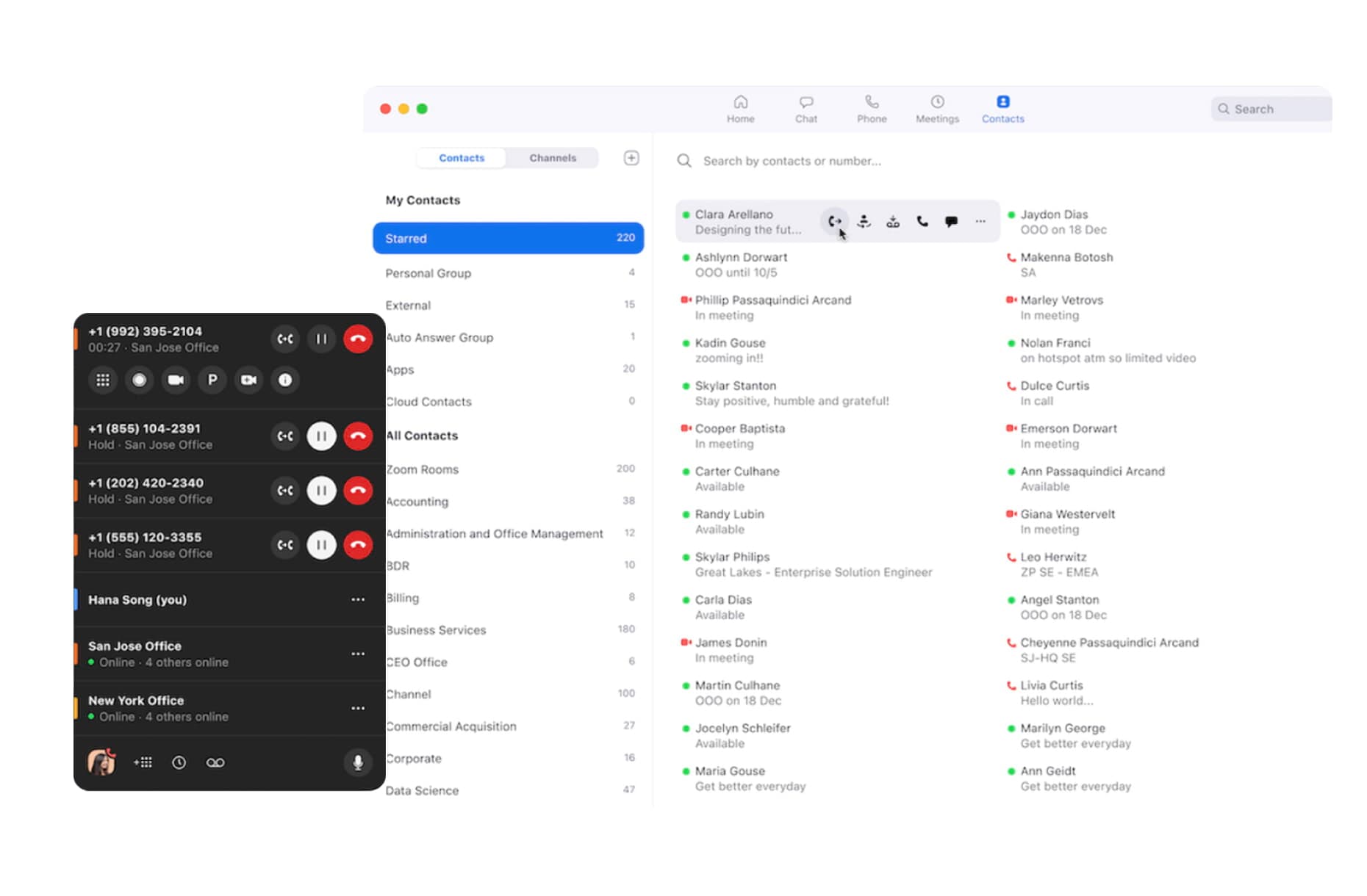 Call Handling Panel