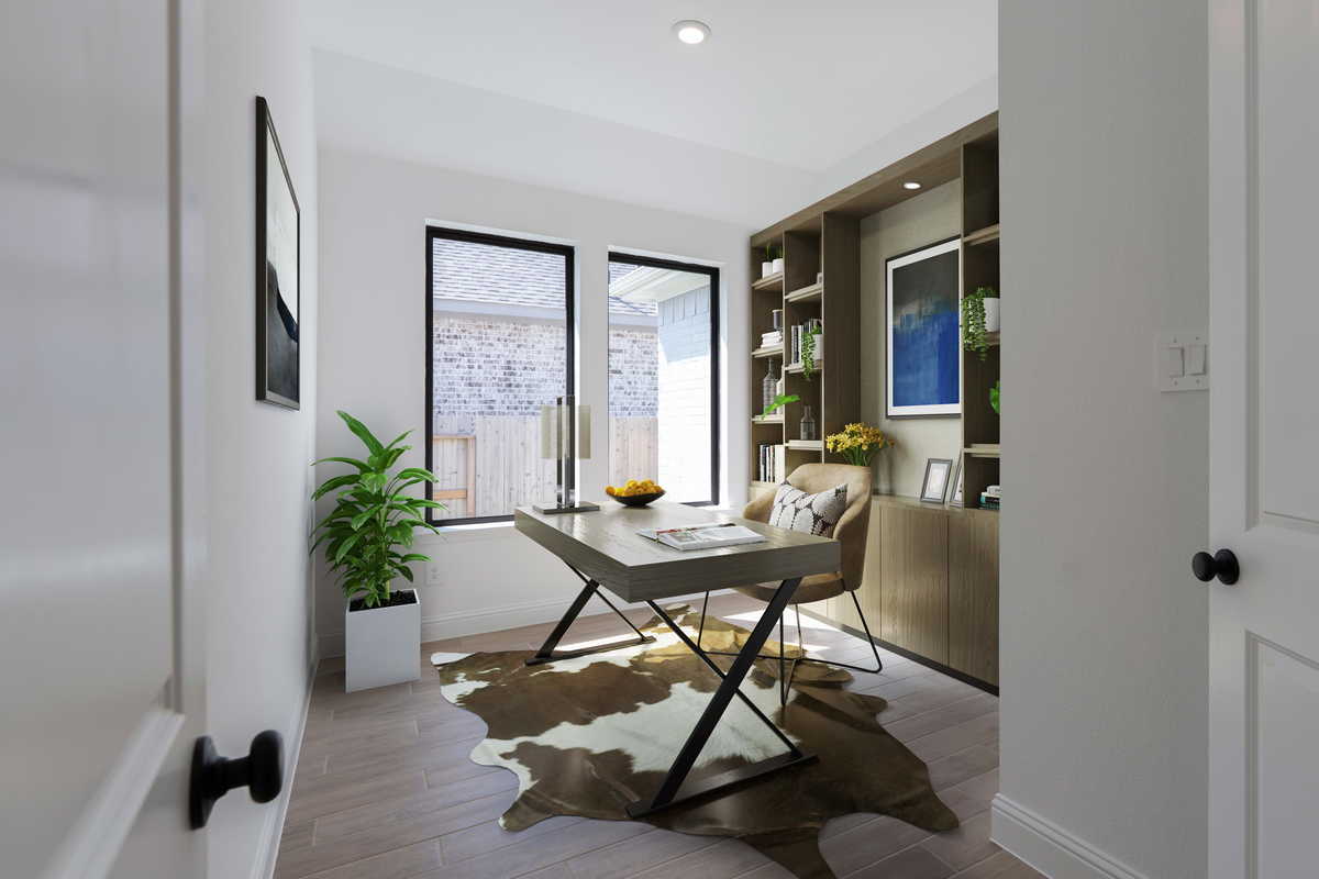 study with french doors 