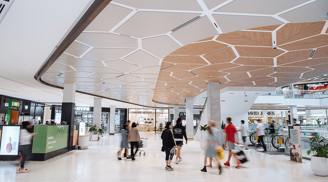 Upgraded central atrium at Castle Towers