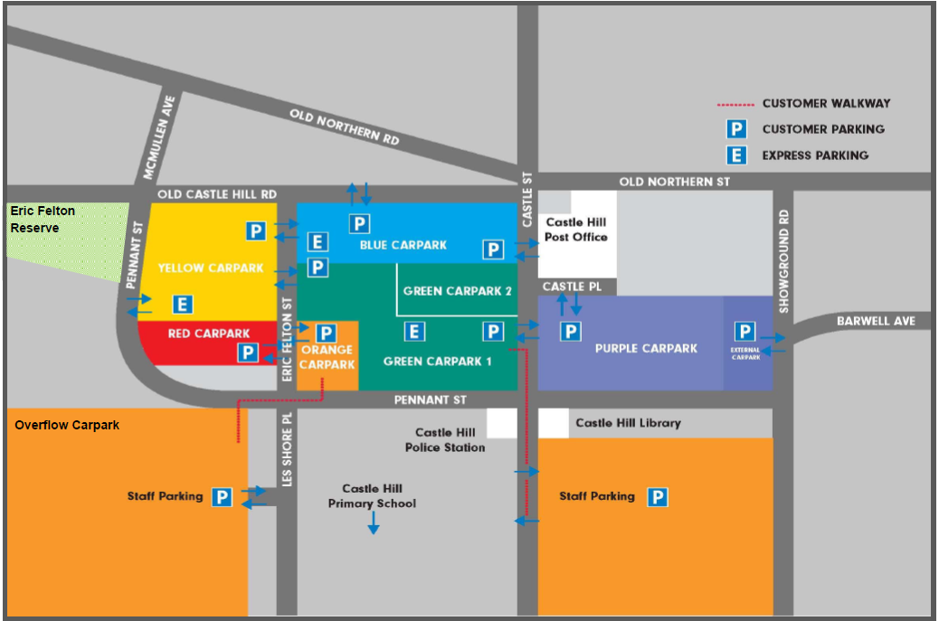 Castle Towers car park map