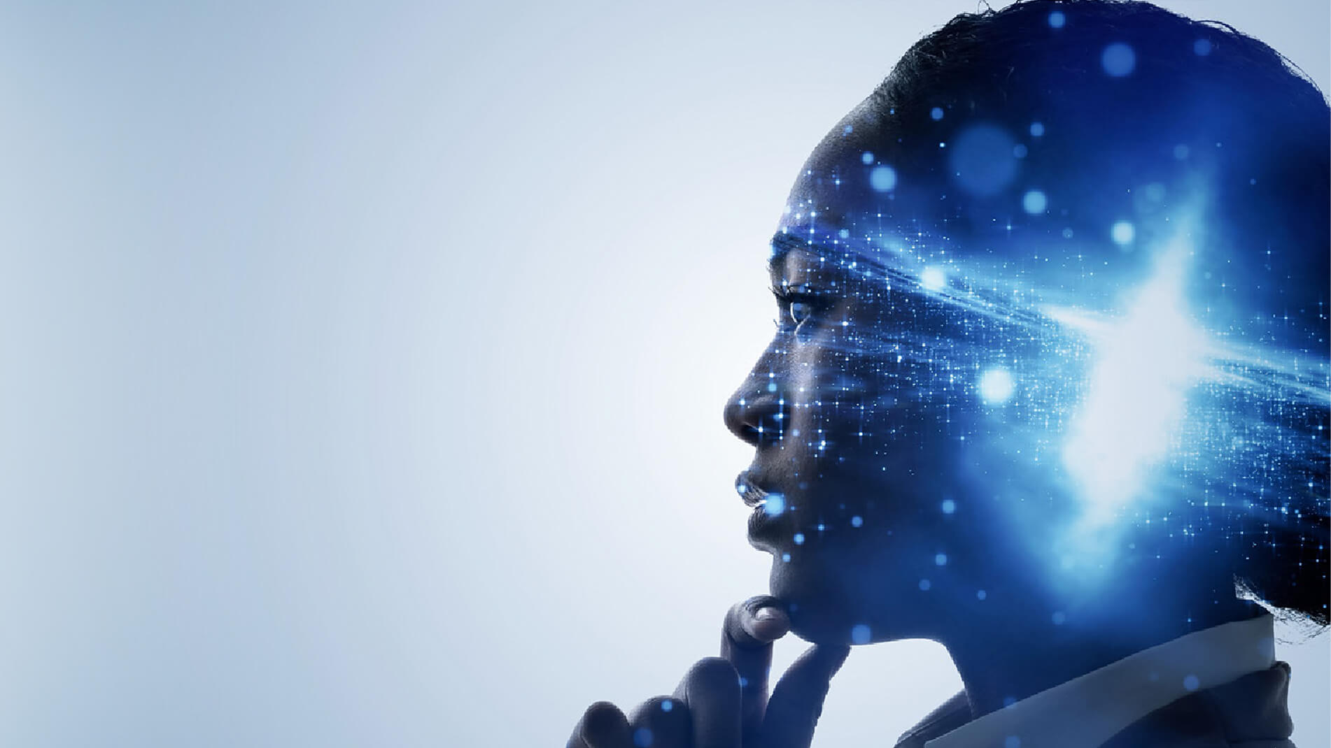 Abstract image of the profile view of a woman.