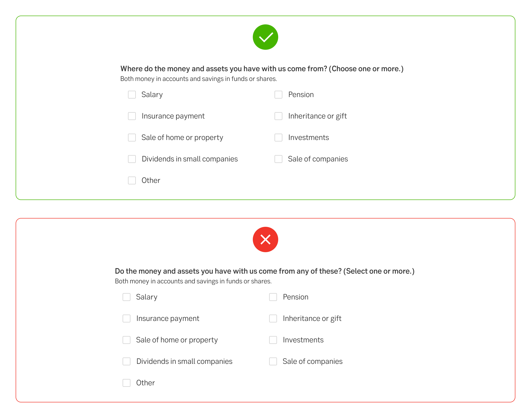 Multiple answers (English