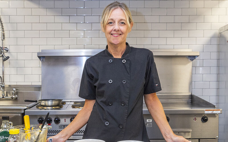 Chef Sarah Krieger brings decades of experience as a chef and a dietitian to Moffitt’s research kitchen.