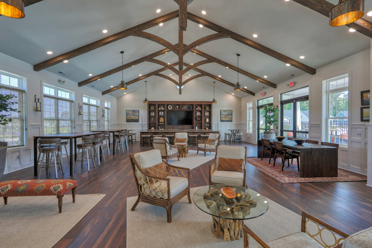 clubhouse interior with plenty of seating