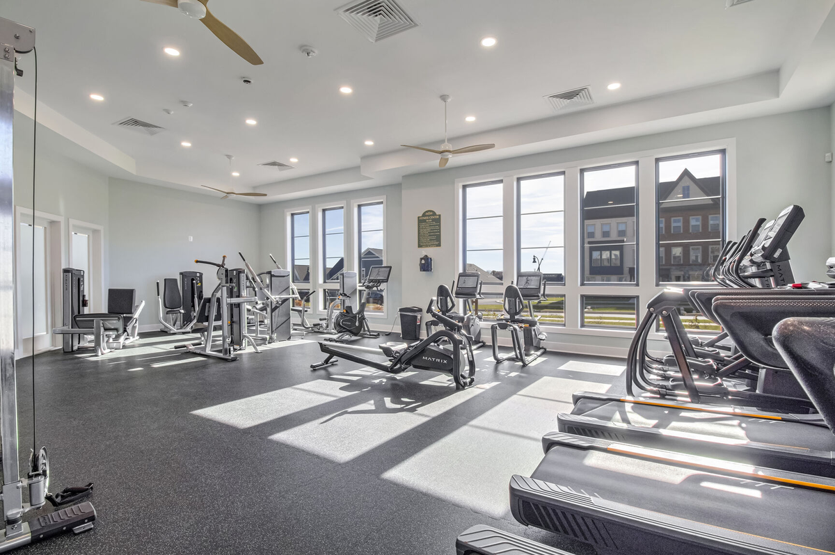 fitness center with multiple machines