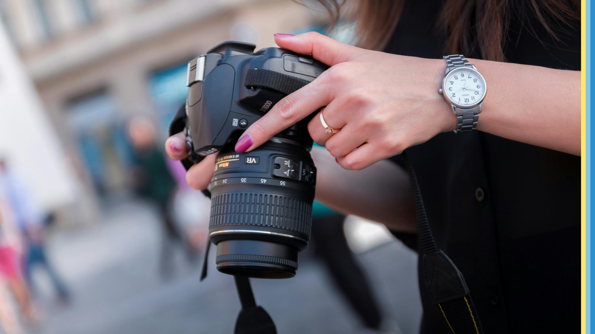 Perfecting your Professional Headshot - a person holding a digital camera