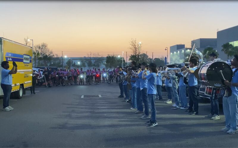On Sunday, about 35 Cure on Wheels cyclists left Moffitt McKinley Hospital to ride 325 miles from Tampa to Tallahassee. The Capitol Ride will arrive Wednesday to kick off the annual Moffitt Day at the Florida Capitol. The day of advocacy recognizes the need for continued legislative support of Moffitt Cancer Center and its mission to contribute to the prevention and cure of cancer. The Cure on Wheels team will present three checks for $40,000 to support prostate cancer research, blood and marrow transplantation services and adolescent and young adult fertility services. 