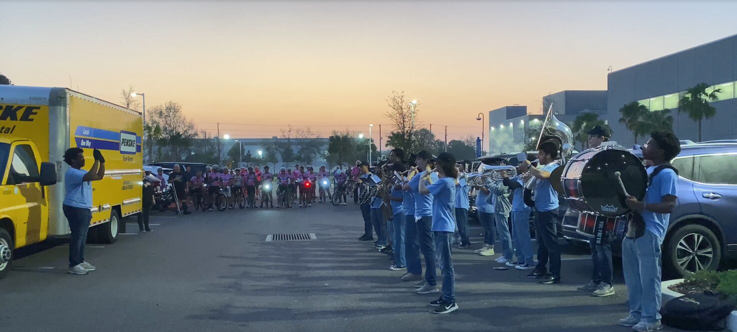 On Sunday, about 35 Cure on Wheels cyclists left Moffitt McKinley Hospital to ride 325 miles from Tampa to Tallahassee. The Capitol Ride will arrive Wednesday to kick off the annual Moffitt Day at the Florida Capitol. The day of advocacy recognizes the need for continued legislative support of Moffitt Cancer Center and its mission to contribute to the prevention and cure of cancer. The Cure on Wheels team will present three checks for $40,000 to support prostate cancer research, blood and marrow transplantation services and adolescent and young adult fertility services. 