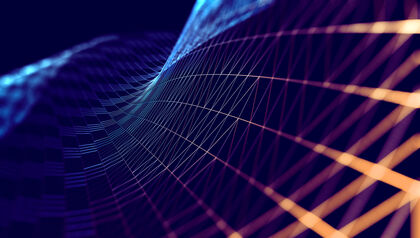 Digital Abstract Mesh Net Connection Wave Geometric