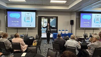 More than 130 guests listened to Dr. Correa's presentation on the latest advances in skin cancer.