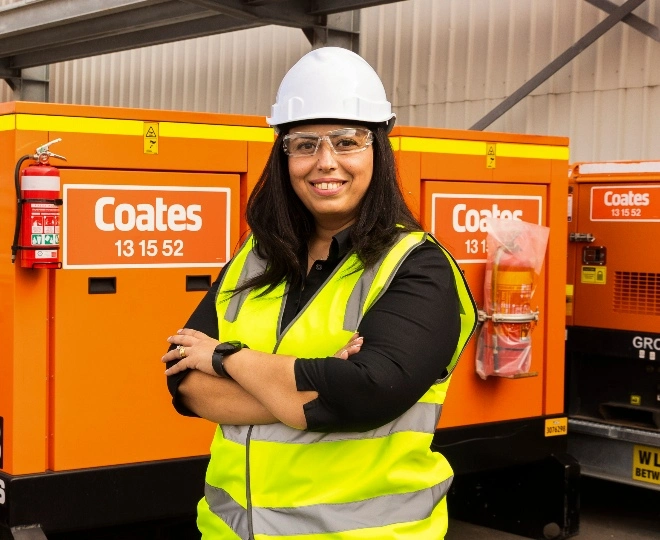 Female engineer in hardhat