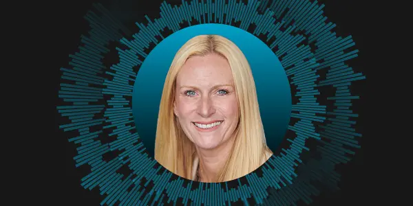 CIPS former chair Alison Barto in a blue graphic futuristic circle