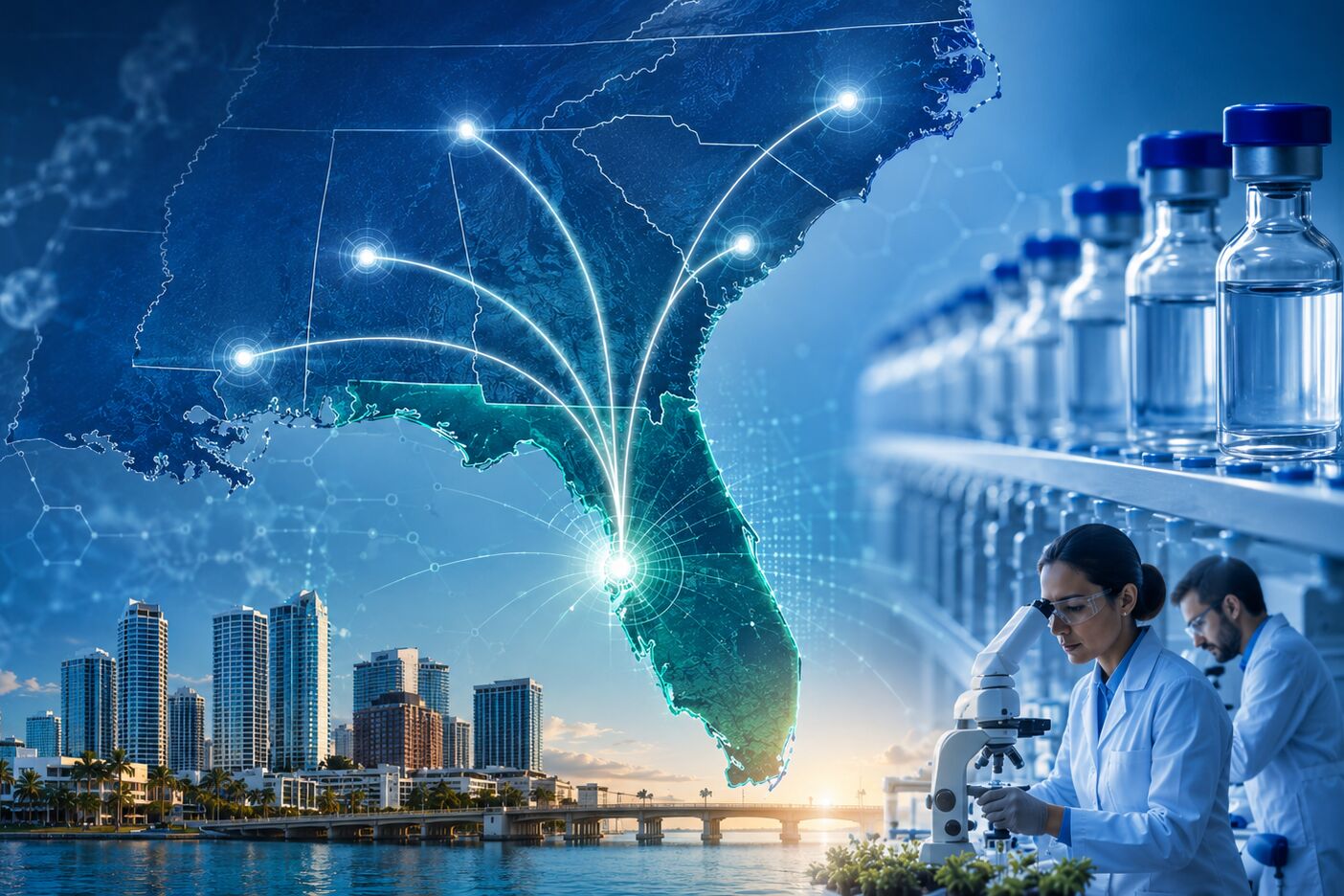 Graphic representing radiopharmaceuticals coalition in the Southeast