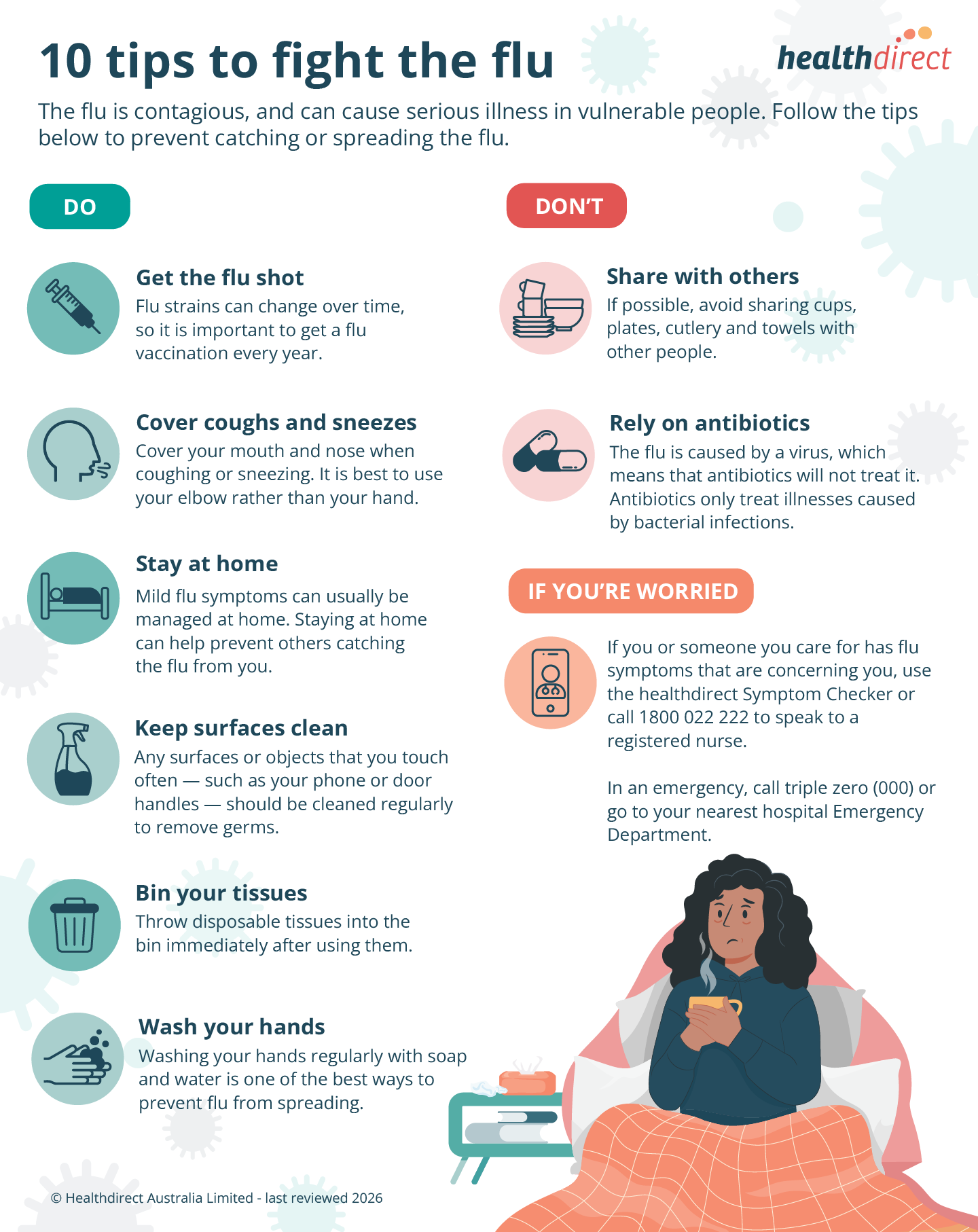 10 tips to fight the flu - infographic