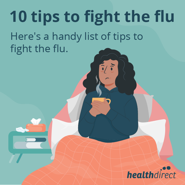 10 tips to fight the flu infographic - promotional tile