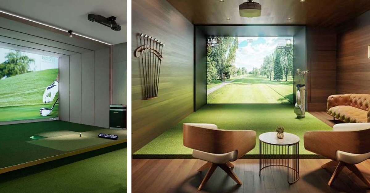golf simulator with full screen 