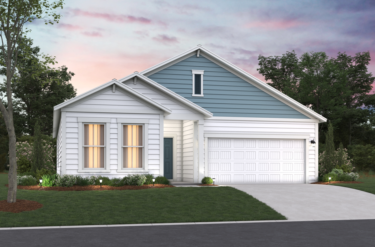 blue vinyl siding with white trim