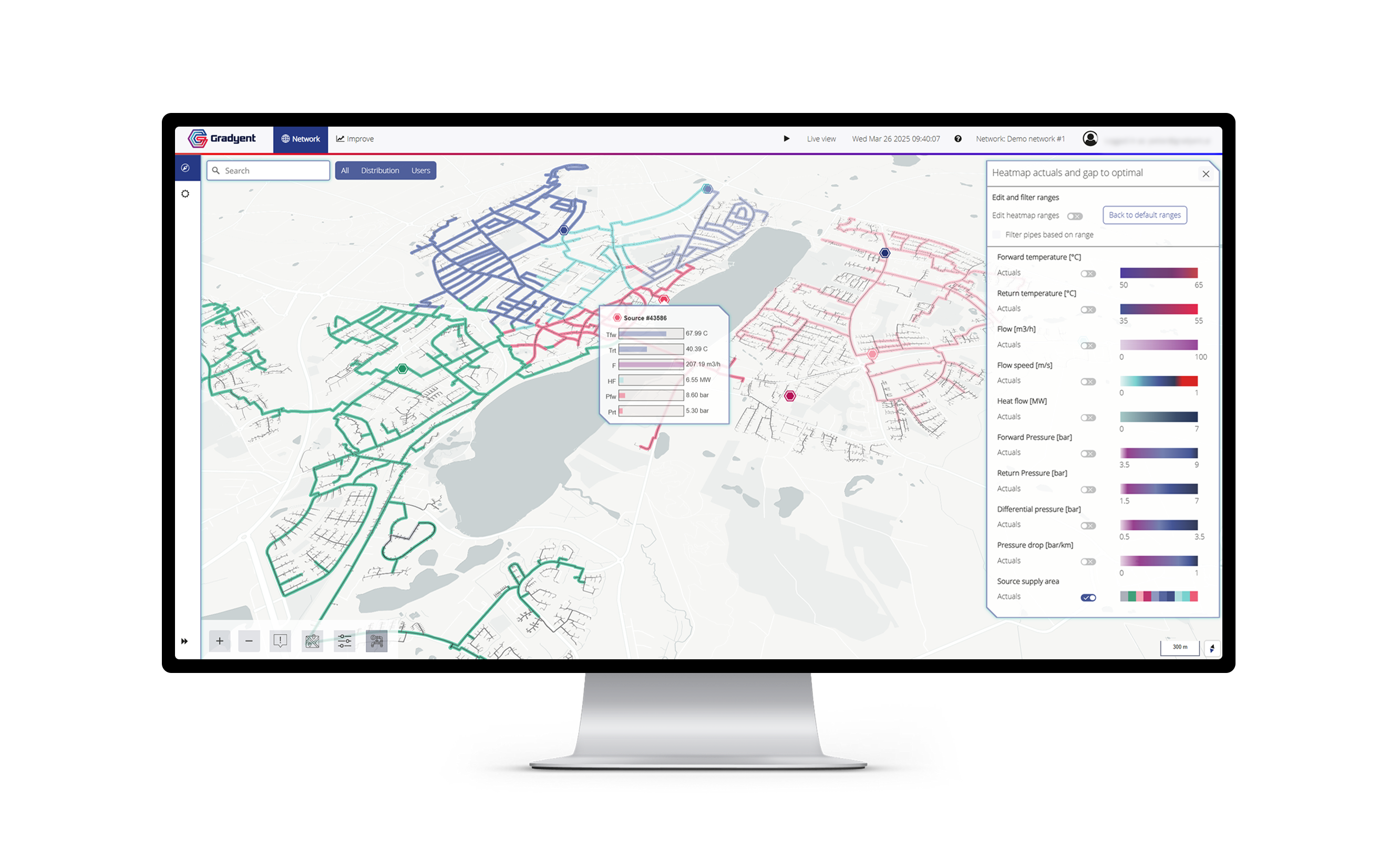 Illustration of Gradyent's interface on a computer.