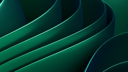 Green abstract folded technology summit