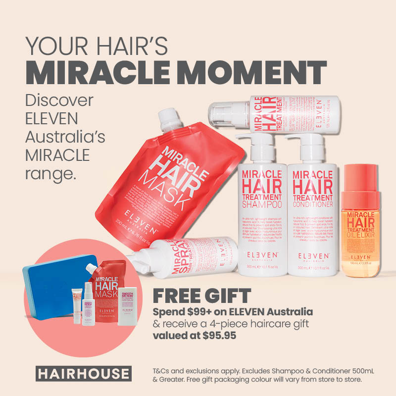FREE 4-piece ELEVEN Haircare Gift valued at $95.95 when you spend $99+ on Eleven