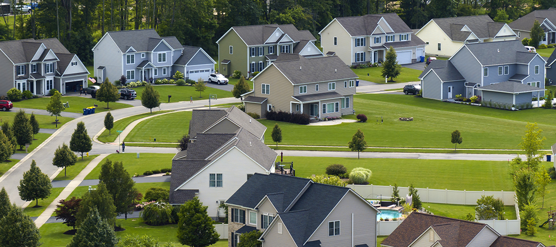 Aerial view of a nice subdivision