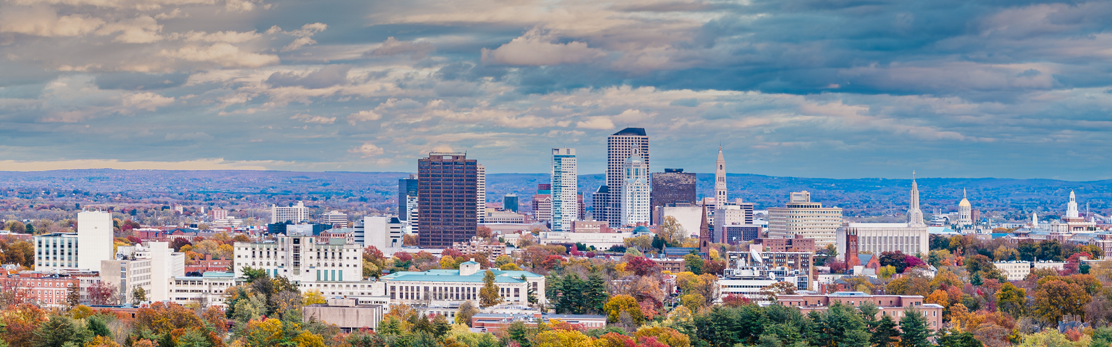 A shot of the major city in Connecticut 