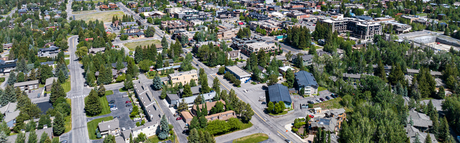 A shot of a city in Idaho