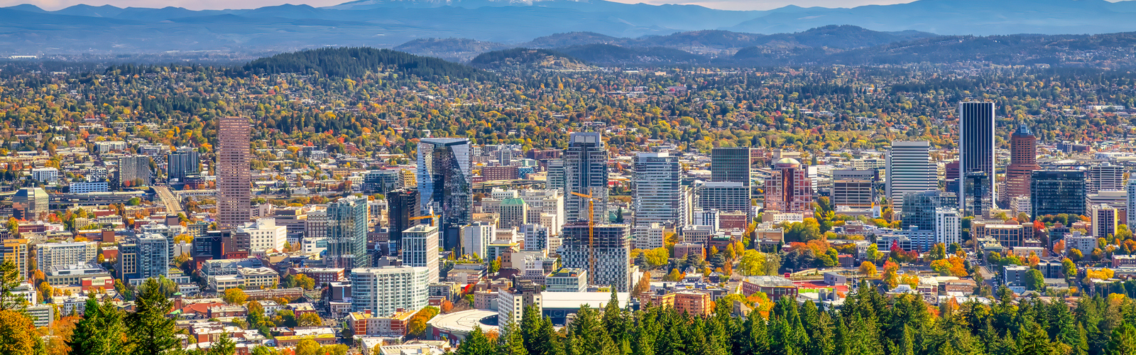 A shot of the major city in Oregon