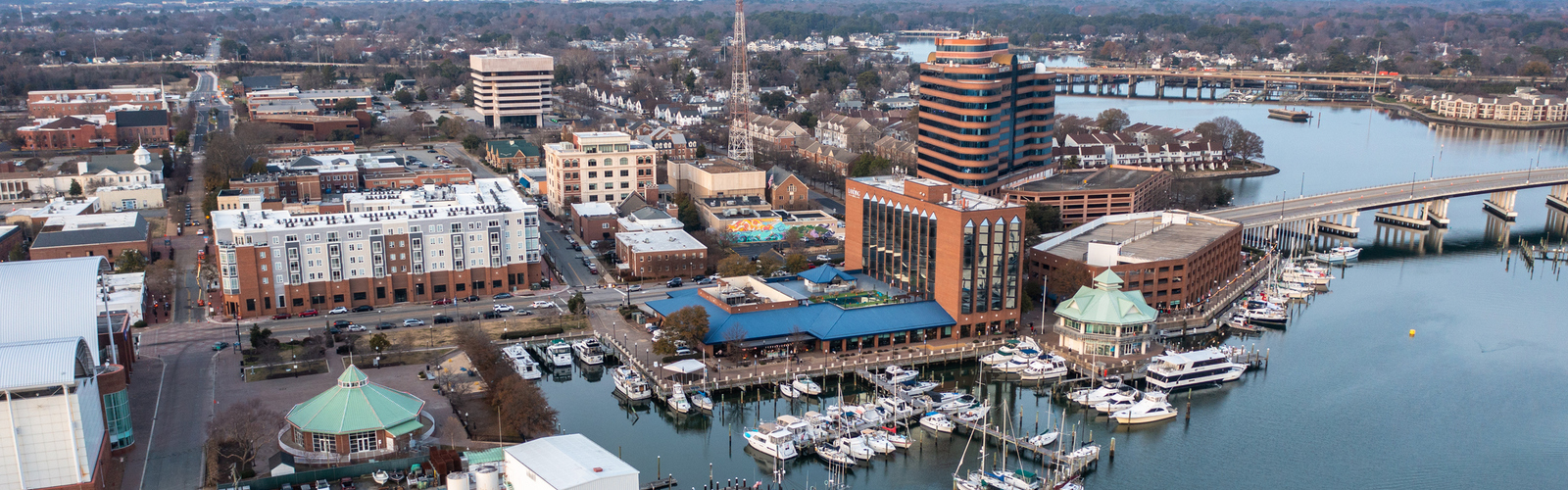 A shot of the major city in Virginia