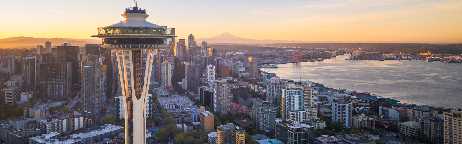 A shot of the major city in Washington