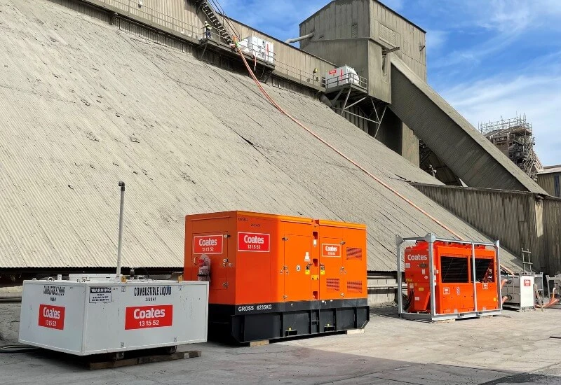 HVAC setup on site