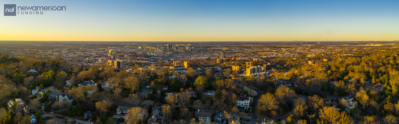 Aerial view of Alabama neighborhood