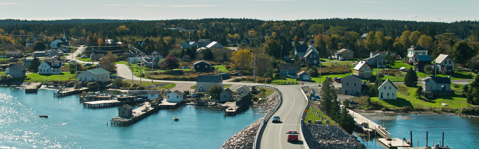 View of city in Maine.