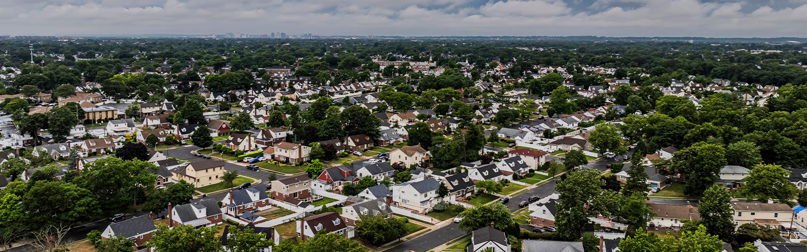 View of city in New York.