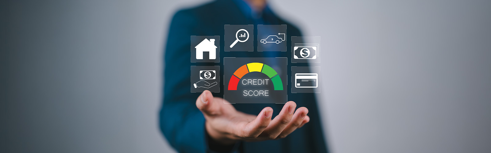 A credit score graphic