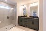 primary bath with a large walk-in shower