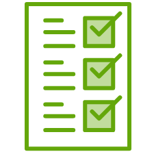 Light green checklist icon