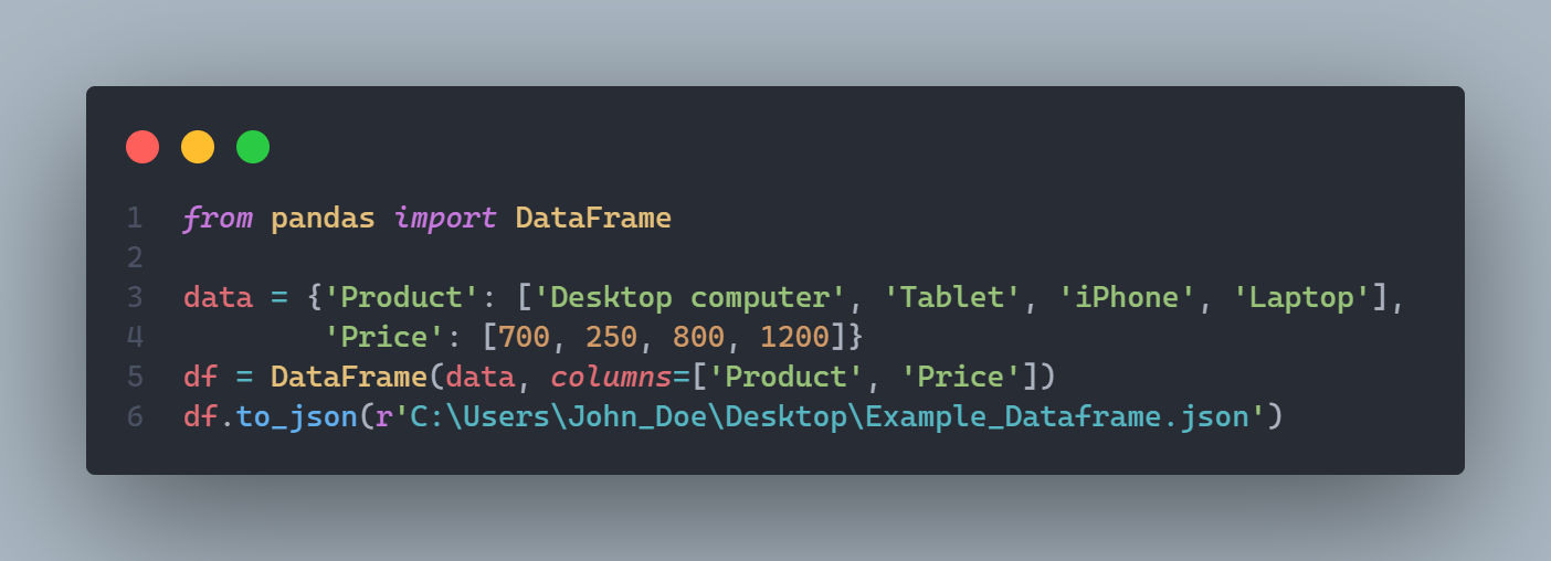 Illustration of code