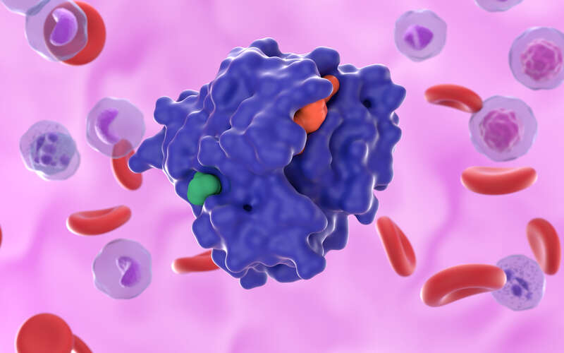 graphic of KRAS G12C mutation in non-small cell lung cancer (NSCLC)