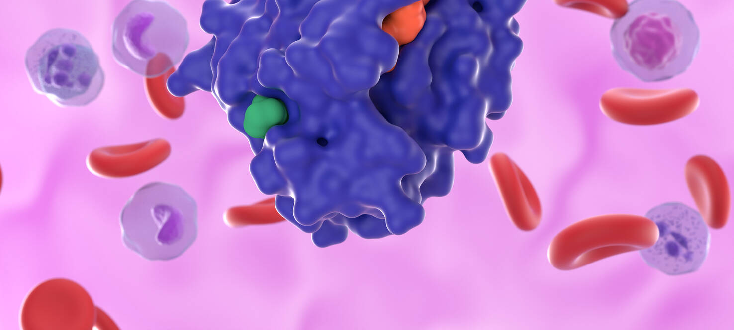 graphic of KRAS G12C mutation in non-small cell lung cancer (NSCLC)
