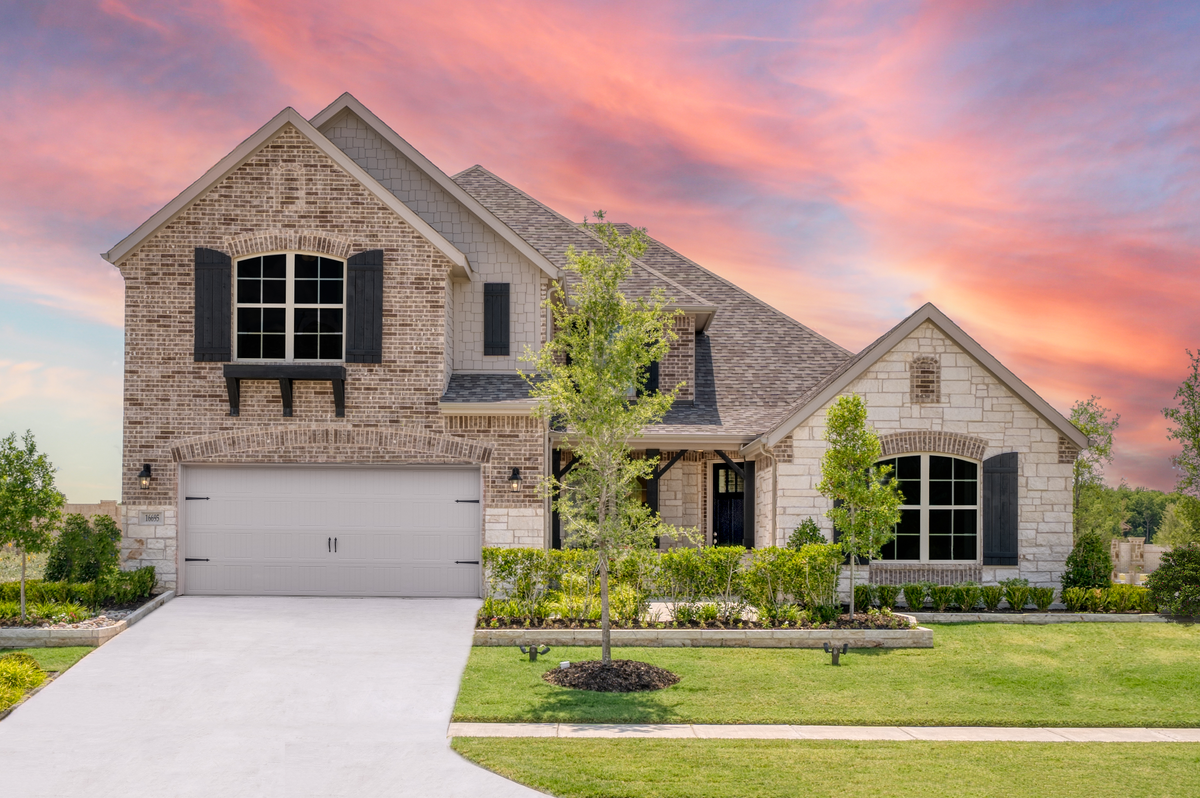 exterior with brick and stone