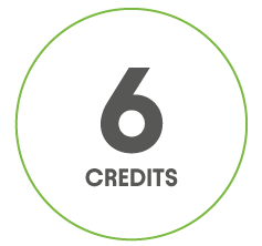 Icon showing the number 6 and the word CREDITS inside a green-bordered circle.