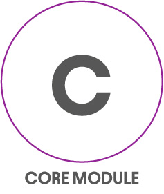 Roundel with text 'Core module'