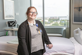 Laura Bosselman is a Moffitt team member and volunteer for the Comfort Companion program.