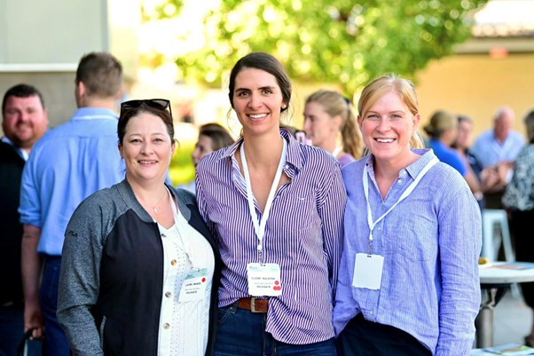 Laura Mason, Claire Rolston and Matilda Lovegrove in the courtyard.jpg