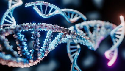 Close up view of a DNA strain