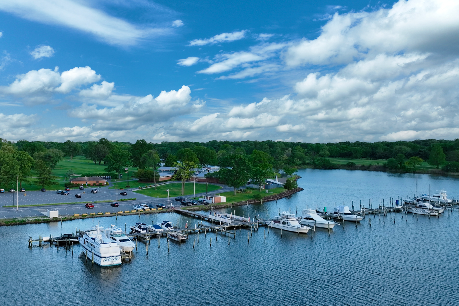 marina with boats and piers